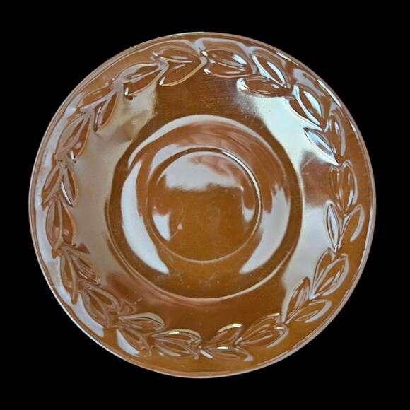 Fire-King Peach Lustre Laurel 6" Saucer Plates Set of 2 Vintage Anchor Hocking - Picture 3 of 5